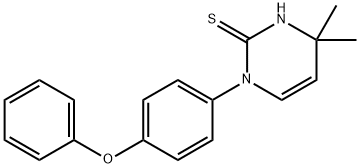 4,4-二甲基-1-(4-苯氧基苯基)-1,4-二氢嘧啶-2-硫醇 结构式