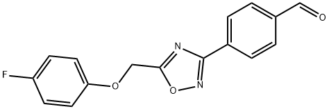 4-{5-[(4-fluorophenoxy)methyl]-1,2,4-oxadiazol-3-yl}benzaldehyde 结构式