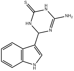 4-amino-6-(1H-indol-3-yl)-1,6-dihydro-1,3,5-triazine-2-thiol 结构式