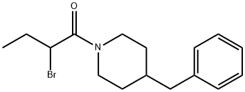 4-苄基-1-(2-溴丁酰)哌啶 结构式