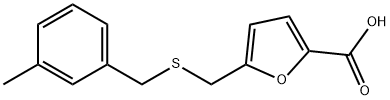 5-[[(3-甲苄基)硫代]甲基]-糠酸 结构式