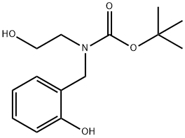 (2-羟基苄基)(2-羟基乙基)氨基甲酸叔丁酯 结构式