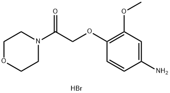 [3-甲氧基-4-(2-吗啉-4-基-2-氧代乙氧基)苯基]胺氢溴酸盐 结构式