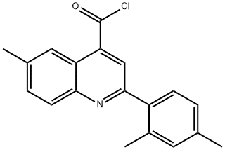 2-(2,4-二甲基苯基)-6-甲基喹啉-4-甲酰氯 结构式