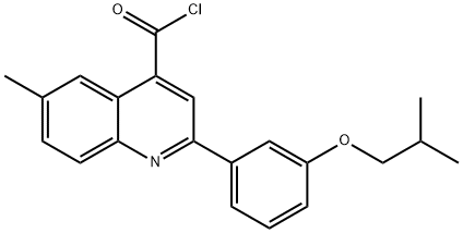 2-(3-异丁氧基苯基)-6-甲基喹啉-4-甲酰氯 结构式