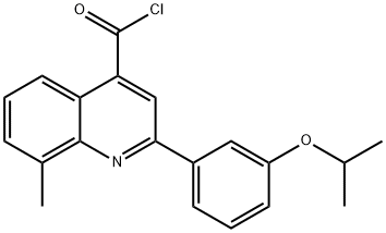 2-(3-异丙氧芬基)-8-甲基喹啉-4-甲酰氯 结构式