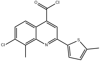 7-氯-8-甲基-2-(5-甲基-2-噻吩)喹啉-4-甲酰氯 结构式