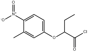 2-(3-甲基-4-硝基苯氧基)丁酰氯化物 结构式