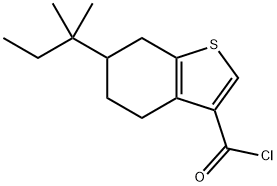 6-(1,1-二甲基丙基)-4,5,6,7-四氢-1-苯并噻吩-3-甲酰氯 结构式