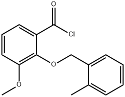 3-甲氧基-2-[(2-甲苄基)氧基]苯甲酰氯 结构式