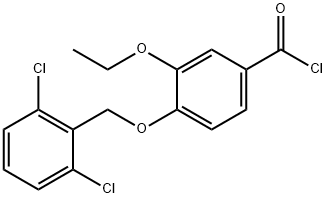 4-[(2,6-二氯苄基)氧基]-3-乙氧基苯甲酰氯 结构式