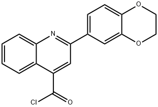 2-(2,3-二氢-1,4-苯并二氧杂芑-6-基)喹啉-4-甲酰氯 结构式