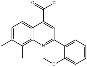 2-(2-甲氧苯基)-7,8-二甲基喹啉-4-甲酰氯 结构式