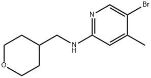 5-Bromo-4-methyl-N-(tetrahydro-2H-pyran-4-ylmethyl)-2-pyridinamine 结构式