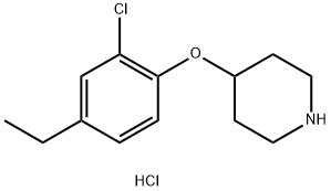 4-(2-Chloro-4-ethylphenoxy)piperidinehydrochloride 结构式