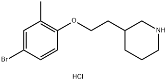 3-[2-(4-Bromo-2-methylphenoxy)ethyl]piperidinehydrochloride 结构式