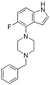 4-(4-Benzylpiperazino-1-yl)-5-fluoroindol 结构式