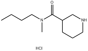 N-Butyl-N-methyl-3-piperidinecarboxamidehydrochloride 结构式