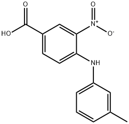 3-Nitro-4-(3-toluidino)benzoic acid 结构式