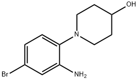 1-(2-Amino-4-bromophenyl)-4-piperidinol 结构式