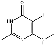 5-碘-2-甲基-6-(甲基胺)-4-嘧啶醇 结构式