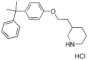 3-{2-[4-(1-Methyl-1-phenylethyl)phenoxy]-ethyl}piperidine hydrochloride 结构式