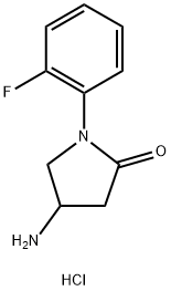 4-氨基-1-(2-氟苯基)吡咯烷-2-酮盐酸 结构式