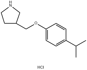 3-[(4-Isopropylphenoxy)methyl]pyrrolidinehydrochloride 结构式