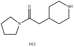 2-(哌啶-4-基)-1-(吡咯烷-1-基)乙烷-1-酮盐酸 结构式