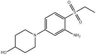 1-[3-Amino-4-(ethylsulfonyl)phenyl]-4-piperidinol 结构式