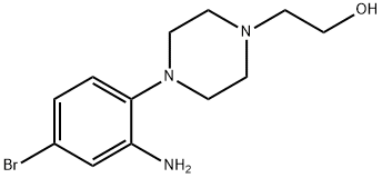 2-[4-(2-Amino-4-bromophenyl)-1-piperazinyl]-1-ethanol 结构式