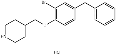 4-[(4-Benzyl-2-bromophenoxy)methyl]piperidinehydrochloride 结构式