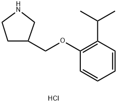 3-[(2-Isopropylphenoxy)methyl]pyrrolidinehydrochloride 结构式