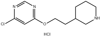 6-Chloro-4-pyrimidinyl 2-(3-piperidinyl)ethylether hydrochloride 结构式