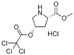 Methyl (2S,4S)-4-[(2,2,2-trichloroacetyl)oxy]-2-pyrrolidinecarboxylate hydrochloride 结构式