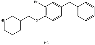 3-[(4-Benzyl-2-bromophenoxy)methyl]piperidinehydrochloride 结构式
