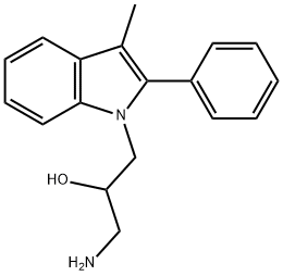 1-Amino-3-(3-methyl-2-phenyl-indol-1-yl)-propan-2-ol 结构式