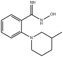 N'-Hydroxy-2-(3-methyl-1-piperidinyl)-benzenecarboximidamide 结构式
