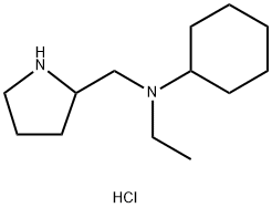 N-Ethyl-N-(2-pyrrolidinylmethyl)cyclohexanaminedihydrochloride 结构式