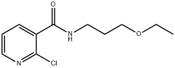 2-Chloro-N-(3-ethoxypropyl)nicotinamide 结构式