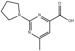 6-甲基-2-吡咯烷-1-基-嘧啶-4-羧酸 结构式