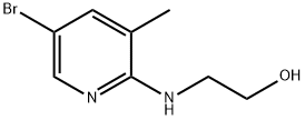 2-[(5-Bromo-3-methyl-2-pyridinyl)amino]-1-ethanol 结构式