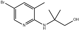 2-[(5-Bromo-3-methyl-2-pyridinyl)amino]-2-methyl-1-propanol 结构式
