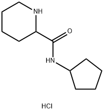 N-Cyclopentyl-2-piperidinecarboxamidehydrochloride 结构式