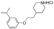 4-[2-(3-Isopropylphenoxy)ethyl]piperidinehydrochloride 结构式