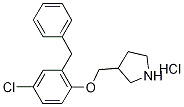 2-Benzyl-4-chlorophenyl 3-pyrrolidinylmethylether hydrochloride 结构式