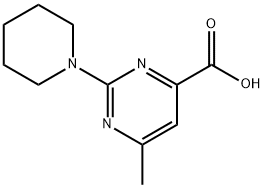 6-甲基-2-哌啶-1-基-嘧啶-4-羧酸 结构式