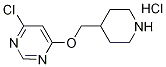 4-Chloro-6-(4-piperidinylmethoxy)pyrimidinehydrochloride 结构式