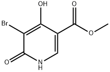 5-溴-4,6-二羟基吡啶-3-羧酸甲酯 结构式