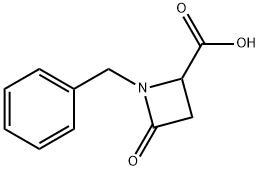 1-苄基-4-氧代氮杂环丁烷-2-羧酸 结构式